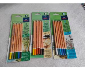 3 BLISTER DA 6 CONTE' A PARIS WATERCOLOUR PENCILS LANDSCAPE PORTRAIT SEASCAPE