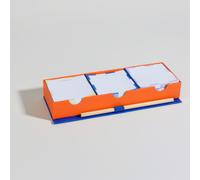 3 bloc-notes per appunti giallo, blu, arancione, bianco con matita