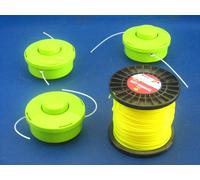 3 Bobina Filo + 86 Metri Rotondo Filo 2,4 MM Per Zip ZI-MOS145G Decespugliatore