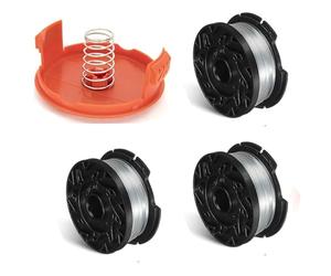 3 bobine di filo per decespugliatore, compatibile con tagliaerba Black+Decker, sostituisce A6485 A6481 AF-100 ST5530-GB GLC3630L20-GB STC1820PC-GB BESTA530-GB BESTA525-GB con 1 tappo di copertura per