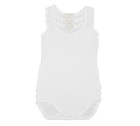 3 Body Neonato Neonata Liabel 05832B T457 Spalla Larga in Cotone Bianco e Fantas