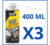 3 Bombola bomboletta aria compressa spray per pulizia pc notebook tastiera 400ml