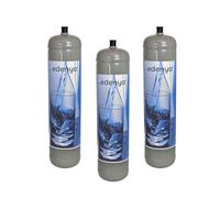 3 Bombole CO2 600 gr monouso Edenya Bubbles con attacco M11x1 per acqua frizz...