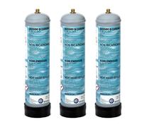 3 BOMBOLE CO2 ACQUARIO 600 GR CON SUPPORTO USA E GETTA PASSO 10X1 MADE IN ITALY