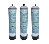 3 Bombole CO2 monouso 600gr. per acquari con attacco M10x1