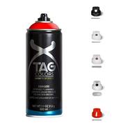 3 Bombolette Spray Graffiti 10 TONALITA' ROSSO 400ml +5 testine Vernice Acrilica