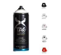 3 Bombolette Spray Graffiti BIANCO PURO o NERO 400ml +5 testine Vernice Acrilica