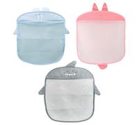 3 borse da bagno a rete, accessori da bagno, simpatiche borse per riporre i giocattoli da bagno, borse con ventose, borse pensili