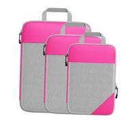 3 borse da viaggio portatili con cubi da imballaggio a compressione per