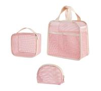 3 borse eleganti per trucco Borse cosmetiche traspiranti per organizzare la bellezza essenziale per caserme palestre e Borsa da doccia traspirante