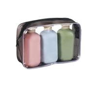 3 bottiglie da viaggio ergonomiche a prova di perdite, 100/200/300 ml, contenitori riutilizzabili per shampoo, lozioni e creme, 3 pezzi