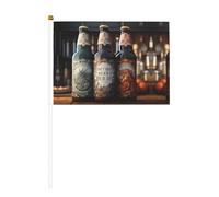 3 bottiglie di birra Bandiera palmare grafica - 14 x 20,8 cm - Adatto per feste, eventi sportivi, celebrazioni