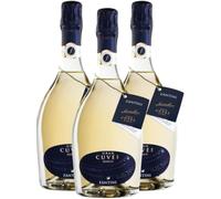 3 bottiglie Gran Cuvée Bianco Brut Spumante 750 ml | Metodo Charmat, Affinato 3 Mesi, Perlage Fine e Persistente, Swarovski sul Tappo, Alcol 12%
