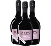 3 Bottiglie Le Cave della Guardiuccia Rosè Millesimato 2018 Collefrisio | 100% Pinot Nero, Affinato 36 Mesi, Abruzzo DOC, Alcol 13% - 750 ml, Perlage Finissimo