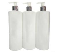 3 bottiglie vuote in PET da 500 ml per shampoo, lozioni, sapone per le mani, ricaricabili, contenitori a prova di perdite, adatti per viaggi, cucina, bagno e salone