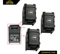 3 Bottoni Alzacristallo Vetro Elettrico Pinze per Seat Leon Toledo II VW Golf 4