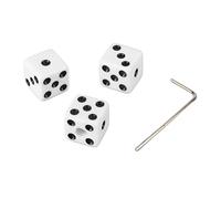 3 boutons de contrôle du volume pour guitare en forme de dé, boutons en plastique pour le réglage du ton et de la vitesse, avec clé, pièces de rechange pour le réglage du volume et (Bianca)
