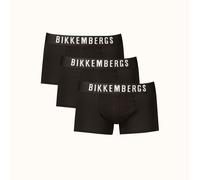 3 boxer da uomo ragazzo BIKKEMBERGS Cotone elasticizzato nero TRIPACK TRUNK