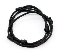 3 bracciali neri fatti a mano con corde portafortuna Kabbalah braccialetti fo...