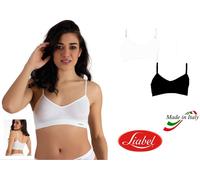 3 Brassiere Donna Liabel Microfibra caracò top t-shirt maglia 110 (mod. pompea)