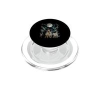 3 Bulldog francesi che ululano alla luna 90s Meme Dog Lover PopSockets PopGrip per MagSafe