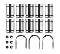 3 bulloni a U in acciaio inox, 10 pezzi, cuscinetti lineari LM 8MUU+ M3, set di guarnizioni per stampanti Mk2 Mk2s, bulloni a U in acciaio inossidabile