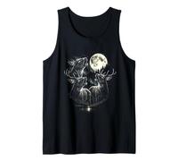 3 Bunny Howling At Moon Vintage Funny 80s-90s Grafica Canotta