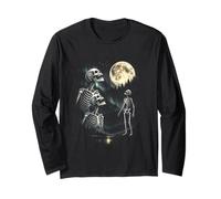 3 Bunny Howling At Moon Vintage Funny 80s-90s Grafica Maglia a Manica