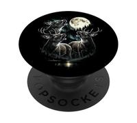 3 Bunny Howling At Moon Vintage Funny 80s-90s Grafica PopSockets PopGrip Adesivo