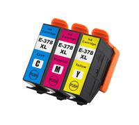 Go Inks E-378XL Cartucce d'inchiostro compatibili C/M/Y per l'uso con stampanti fotografiche Epson Expression (set di 3 inchiostri)