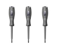 3 cacciaviti tester di tensione, penna a doppio scopo rivelatore elettrico LED strumento circuito luce per elettricista e tecnico - nero - testa Phillips