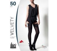 3 CALZA - VELVETY 50 DEN AUTOREGGENTE - IBICI COPRENTE OPACO MICROFIBRA LYCRA