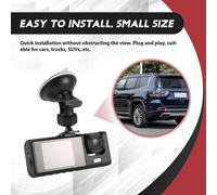 3 Camera Dash Cam 1080P 2 Inch Schermo Nero passeggeri Registratore per