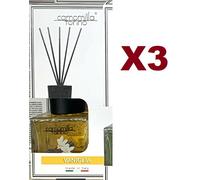 3 CAMOMILLA TORINO DIFFUSORE BASTONCINI VANIGLIA 100ML CUBO PROFUMATORE AMBIENTE