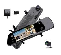 3 canali Dash Cam 4G LTE specchietto retrovisore auto DVR, 10.0 "touch screen, Android 10.0 2GB+32GB supporto WIFI APP Control, GPS Navi ADAS Recorder, visione notturna, 24 ore di monitoraggio remoto