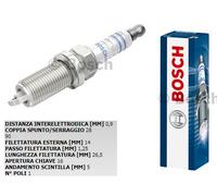 3 CANDELE BOSCH +42 CITROEN BERLINGO C1 C2 C3 C5 XSARA FINO AL 2020 0242229797