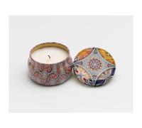3 Candele profumate Barattolo in latta 7.5 cm Decoro Mandala BOMBONIERA 1DQP