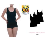 3 Canotta 100% Cotone 1/1 caracò top t-shirt maglia G-813 (MOD. LIABEL)