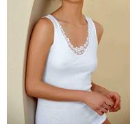 3 canotta spalla larga da donna pizzo ANTONELLA 610492 100% cotone intimo