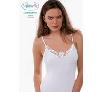 3 canotta spalla stretta da donna pizzo ANTONELLA 610489 100% cotone intimo