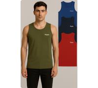 3 CANOTTE CANOTTIERE KAPPA K1325 COLORATO 100% COTONE SPALLA LARGA VOGATORE