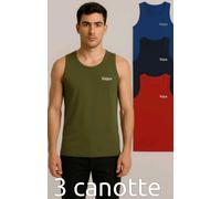 3 CANOTTE CANOTTIERE KAPPA K1325 COLORATO 100% COTONE SPALLA LARGA VOGATORE