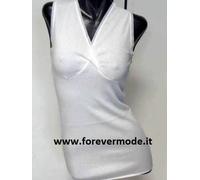 3 Canotte donna Gicipi a spalla larga in fresco cotone con forma seno art 110SL