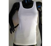 Canottiera donna Vajolet in filo scozia a spalla stretta con scollo V art 5043