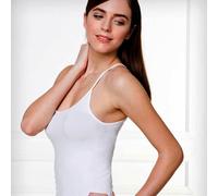 3 Canottiere top donna Bellissima a spalla stretta in microfibra art 052-CR007