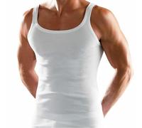 3 Canottiere uomo Henri spalla stretta in puro cotone a costina aderente art 59