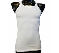 3 Canottiere da uomo Henri spalla stretta in puro cotone rasato aderente / 60 SS