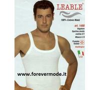 3 Canottiere uomo Leable-Map-FDB spalla stretta in puro cotone a costine - 1480
