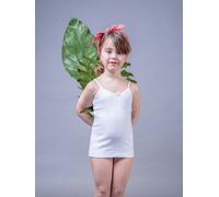 3 Canottiere vogatore bambina spalla stretta in cotone canotta Bimbissimi VS61