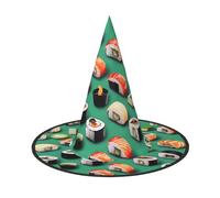3 cappelli di Halloween - Sushi Food Print Witches Decor Party Witch Costume, cappello a punta corno, regalo festivo